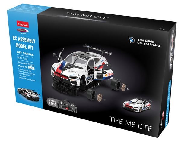 Produktbild: Jamara BMW M8 GTE 1:18 wei&szlig; 2,4GHz Bausatz