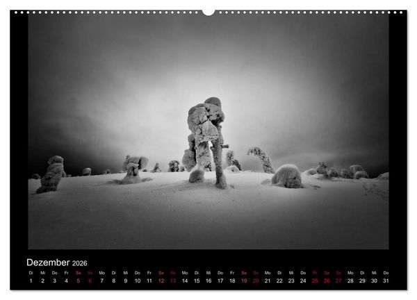 Produktbild: Soultouch - Schwarzwei&szlig; Landschaften, die die Seele ber&uuml;hren (hochwertiger Premium Wandkalender 2026 DIN A2 quer), Kunstdruck in Hochglanz
