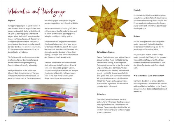Produktbild: Weihnachtliche Fenstersterne falten