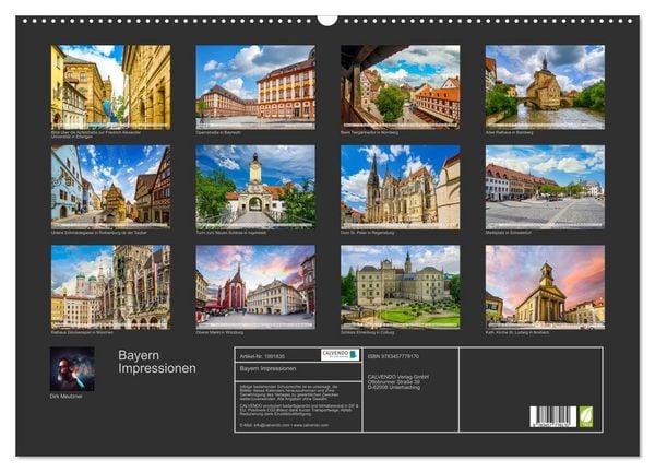 Produktbild: Bayern Impressionen (Wandkalender 2026 DIN A2 quer), CALVENDO Monatskalender