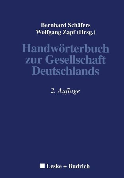 Produktbild: Handw&ouml;rterbuch zur Gesellschaft Deutschlands