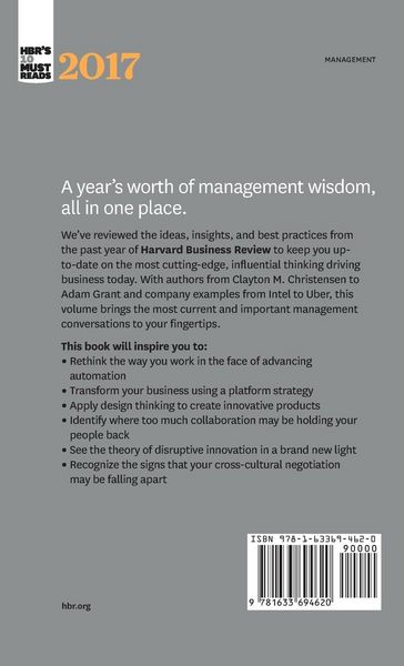 Produktbild: HBR's 10 Must Reads 2017