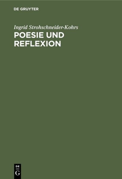 Produktbild: Poesie und Reflexion