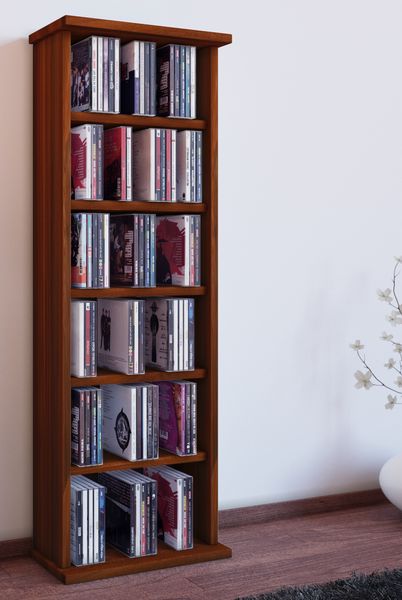 Produktbild: Holz CD DVD Stand Regal Schrank St&auml;nder Vostan