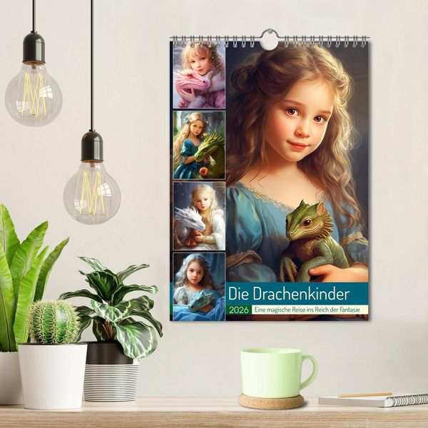 Produktbild: Die Drachenkinder. Eine magische Reise ins Reich der Fantasie (Wandkalender 2026 DIN A4 hoch), CALVENDO Monatskalender