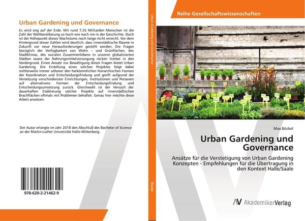 Urban Gardening und Governance, Taschenbuch von Max Böckel, AV Akademikerverlag, 9786202214629