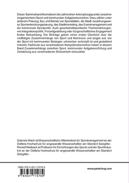 Produktbild: Sport in der Kommune als Managementaufgabe