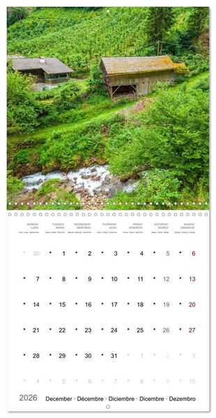 Produktbild: South Tyrol the last mills (Wall Calendar 2026 12 &times; 12 Inch) CALVENDO 12 Month Wall Calendar
