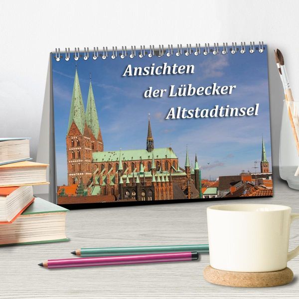 Produktbild: Ansichten der L&uuml;becker Altstadtinsel (Tischkalender 2026 DIN A5 quer), CALVENDO Monatskalender