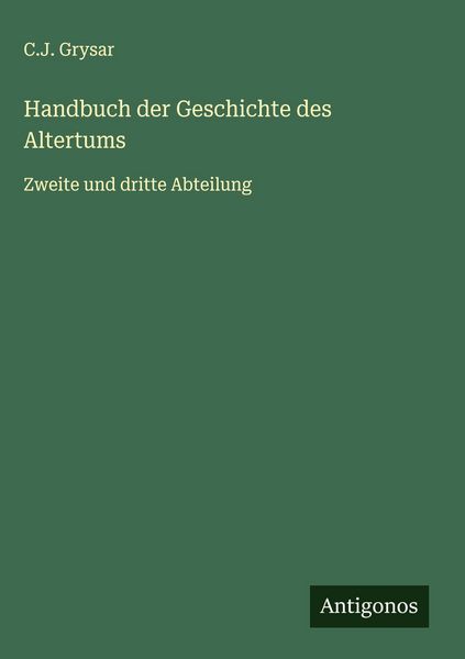 Produktbild: Handbuch der Geschichte des Altertums