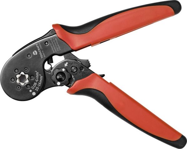 Produktbild: TOOLCRAFT TO-7165962 Crimpzange Aderendh&uuml;lsen 0.08 bis 16.0mm&sup2; mit Schnellverstellung