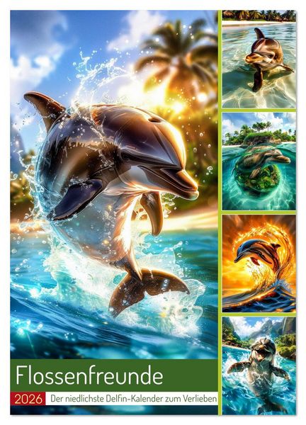 Flossenfreunde (Wandkalender 2026 DIN A4 hoch), CALVENDO Monatskalender