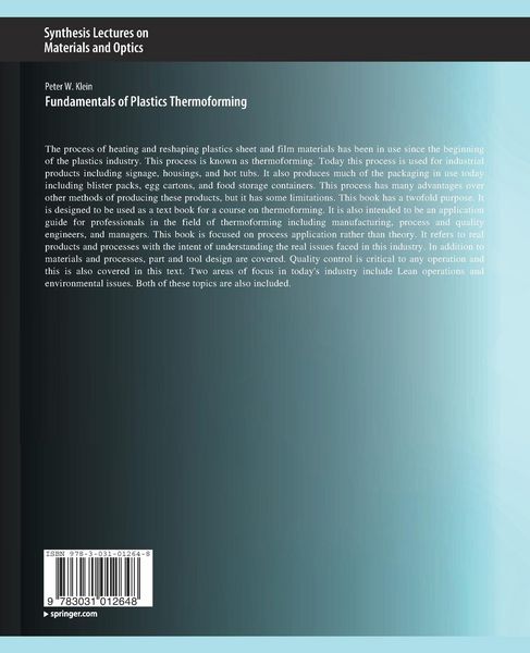 Produktbild: Fundamentals of Plastics Thermoforming
