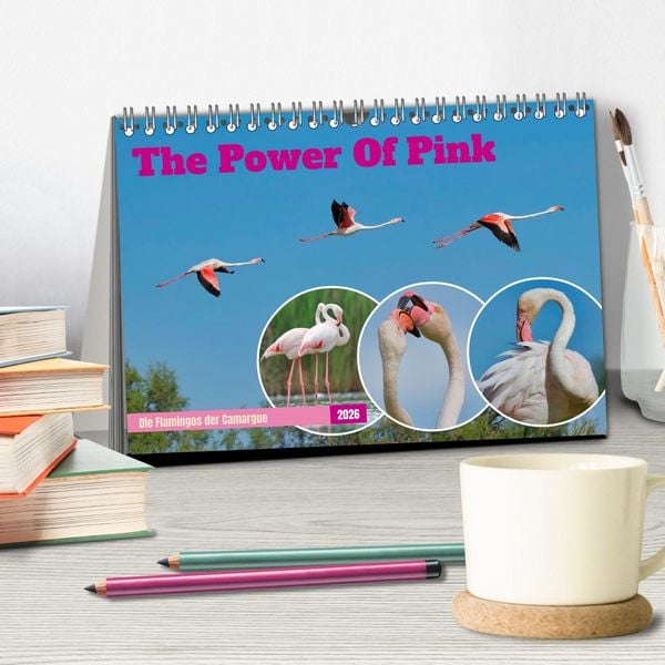 Produktbild: The Power Of Pink (Tischkalender 2026 DIN A5 quer), CALVENDO Monatskalender