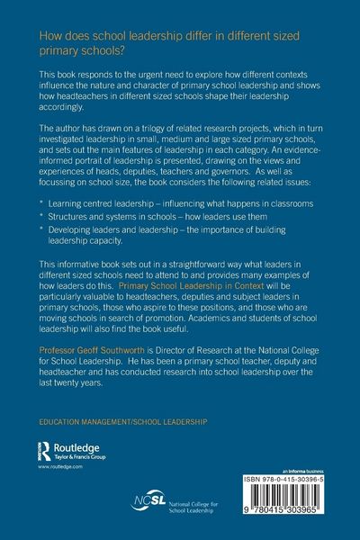 Produktbild: Primary School Leadership in Context