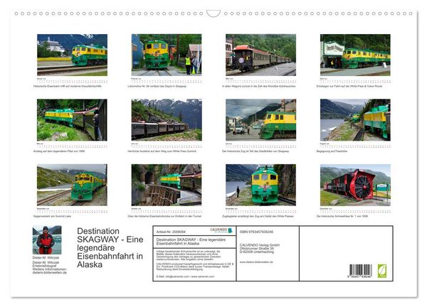 Produktbild: Destination SKAGWAY - Eine legend&auml;re Eisenbahnfahrt in Alaska (Wandkalender 2026 DIN A2 quer), CALVENDO Monatskalender
