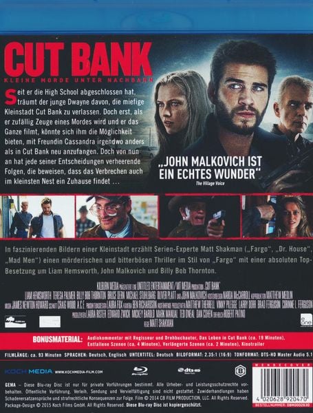 Produktbild: Cut Bank - Kleine Morde unter Nachbarn