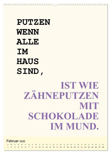 Produktbild: Spr&uuml;che-Kalender. Lustiges f&uuml;r die Familie! (Wandkalender 2026 DIN A2 hoch), CALVENDO Monatskalender