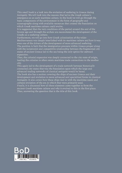 Produktbild: Why Did the Ancient Greeks Become a Seafaring People?
