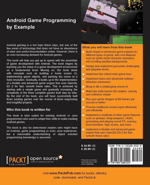 Produktbild: Android Game Programming by Example
