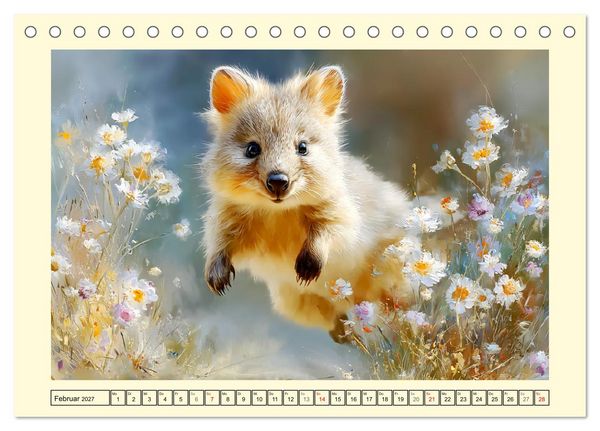 Produktbild: Quokkas. Kleine Gl&uuml;cksboten von Rottnest Island (Tischkalender 2027 DIN A5 quer), CALVENDO Monatskalender
