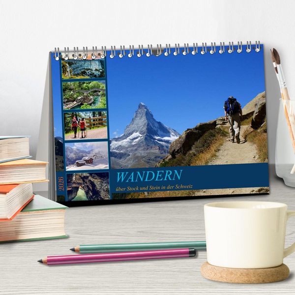 Produktbild: WANDERN &uuml;ber Stock und Stein in der Schweiz (Tischkalender 2026 DIN A5 quer), CALVENDO Monatskalender