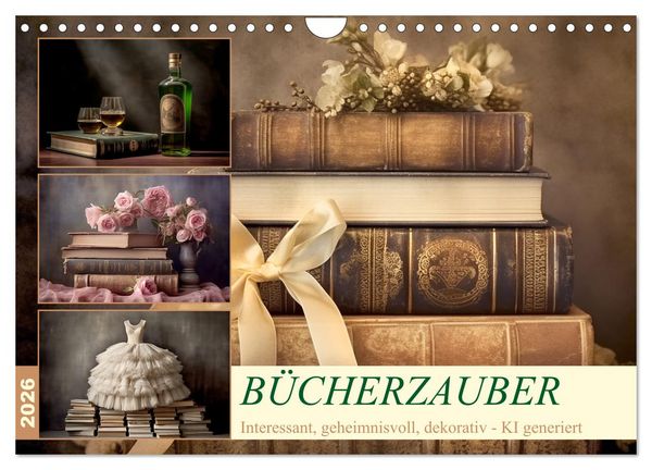 Bücherzauber (Wandkalender 2026 DIN A4 quer), CALVENDO Monatskalender