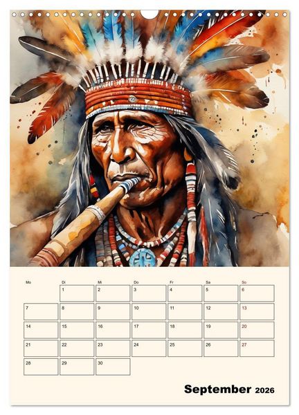 Produktbild: Indianische Kultur (Wandkalender 2026 DIN A3 hoch), CALVENDO Monatskalender