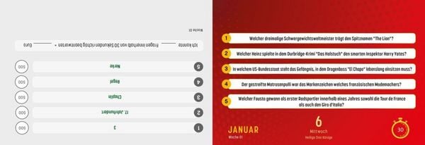 Produktbild: Gefragt Gejagt &ndash; Tagesabrei&szlig;kalender 2027