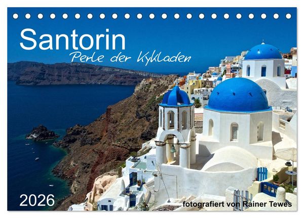 Produktbild: Santorin - Perle der Kykladen (Tischkalender 2026 DIN A5 quer), CALVENDO Monatskalender
