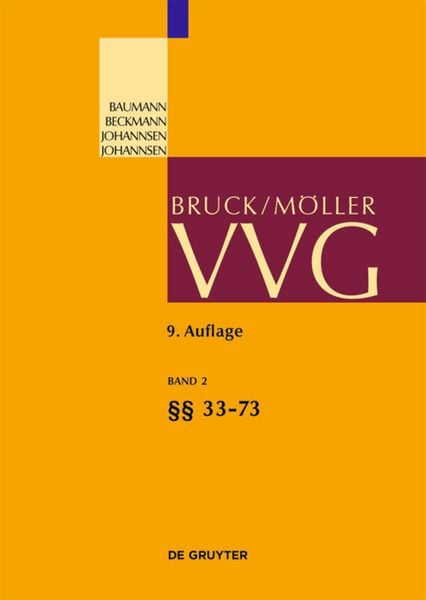Produktbild: VVG / &sect;&sect; 33-73