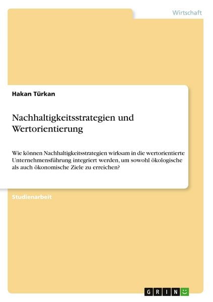 Produktbild: Nachhaltigkeitsstrategien und Wertorientierung