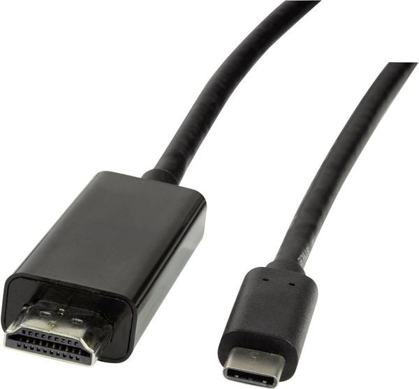 Produktbild: LogiLink USB-C&reg; / HDMI Adapterkabel USB-C&reg; Stecker, HDMI-A Stecker 3.00 m Schwarz UA0330 USB-C&reg;-Displaykabel