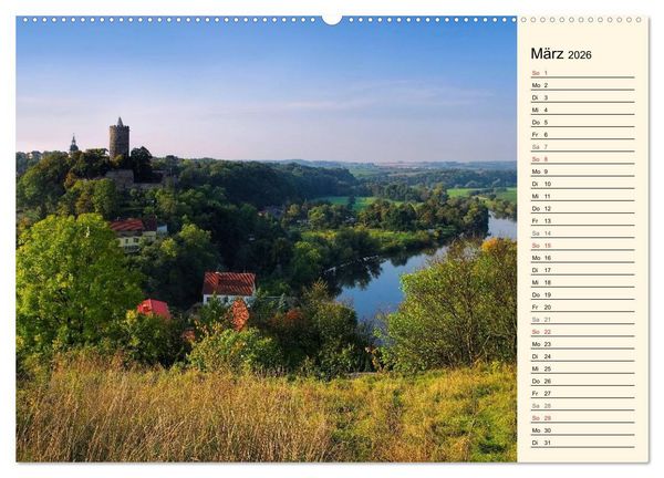 Produktbild: Saale-Unstrut - Region aus Wein und Stein (Wandkalender 2026 DIN A2 quer), CALVENDO Monatskalender