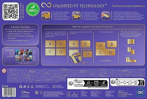 Produktbild: UFT Puzzle 6000 - Disney / Pixar Animationsgalerie