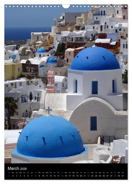Produktbild: Santorini - Greece (Wall Calendar 2026 DIN A3 portrait), CALVENDO 12 Month Wall Calendar