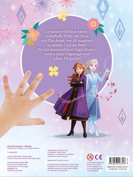 Produktbild: Disney Die Eisk&ouml;nigin 2: Malzauber - Mit bunten Nagelstickern!