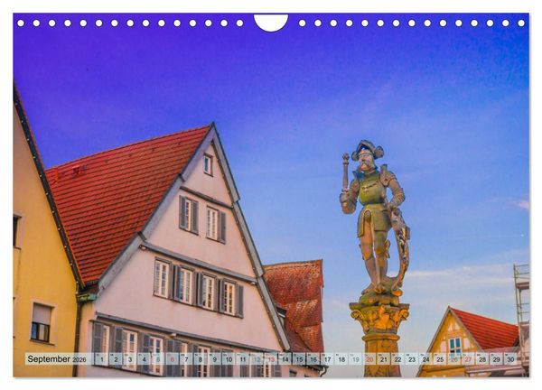 Produktbild: Leonberg - Altstadt in Abendstimmung (Wandkalender 2026 DIN A4 quer), CALVENDO Monatskalender