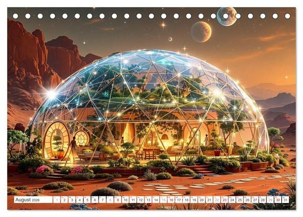 Produktbild: Futuristisches Landleben (Tischkalender 2026 DIN A5 quer), CALVENDO Monatskalender