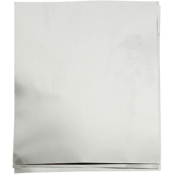 Produktbild: Creativ Company Pr&auml;gefolie, A5, Blatt 148x210 mm, Dicke 0,9 mm, Silber, 10 Stk