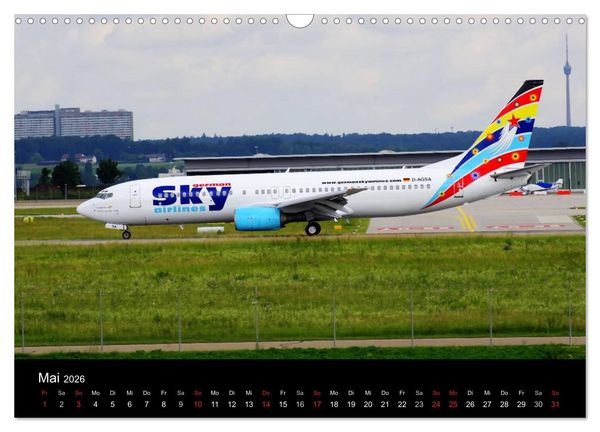 Produktbild: Giganten der L&uuml;fte am Airport Stuttgart (Wandkalender 2026 DIN A3 quer), CALVENDO Monatskalender