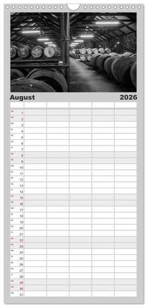 Produktbild: Familienplaner 2026 - Schottischer Whisky mit 5 Spalten (Wandkalender, 21 x 45 cm) CALVENDO