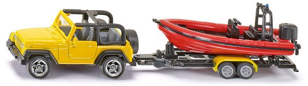 Produktbild: Siku 1658 Jeep mit Boot