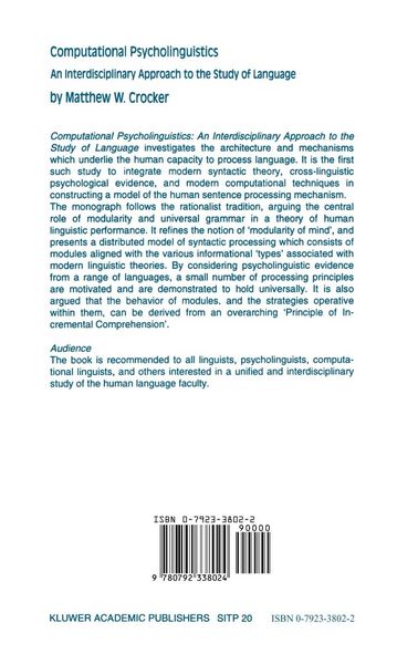 Produktbild: Computational Psycholinguistics