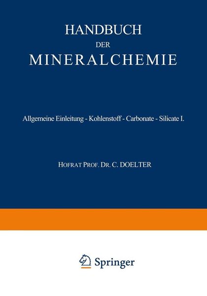 Produktbild: Allgemeine Einleitung - Kohlenstoff - Carbonate - Silicate I