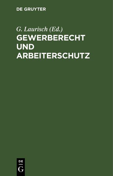 Produktbild: Gewerberecht und Arbeiterschutz