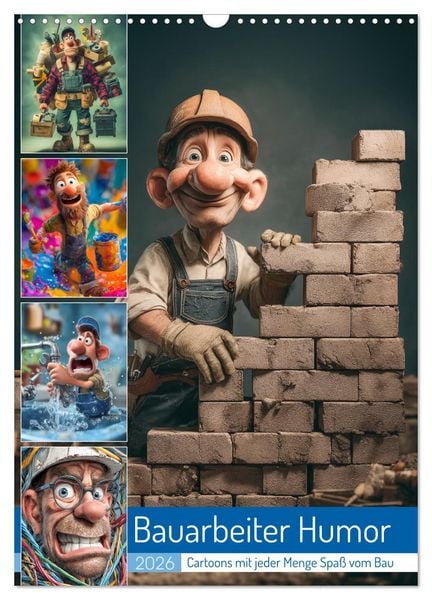 Produktbild: Bauarbeiter Humor (Wandkalender 2026 DIN A3 hoch), CALVENDO Monatskalender