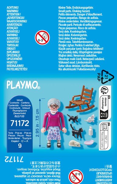 Produktbild: PLAYMOBIL 71172 Oma mit Katzen
