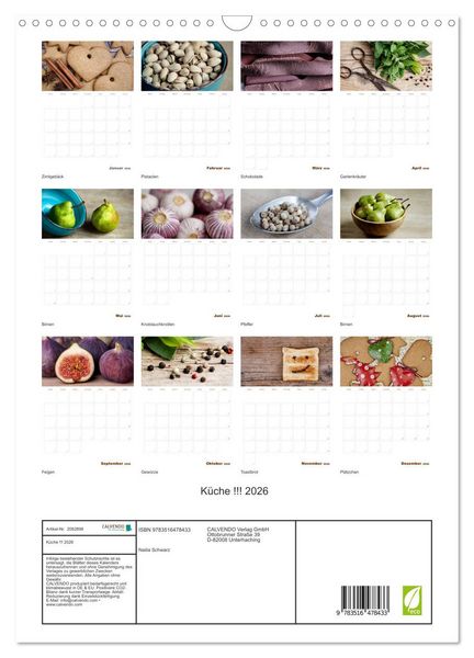 Produktbild: K&uuml;che !!! 2026 (Wandkalender 2026 DIN A3 hoch), CALVENDO Monatskalender