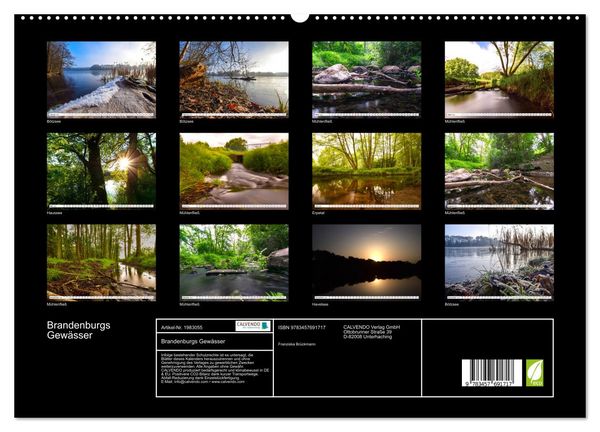 Produktbild: Brandenburgs Gew&auml;sser (hochwertiger Premium Wandkalender 2026 DIN A2 quer), Kunstdruck in Hochglanz